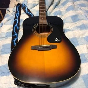 Acoustic Epiphone Guitar with Accessories